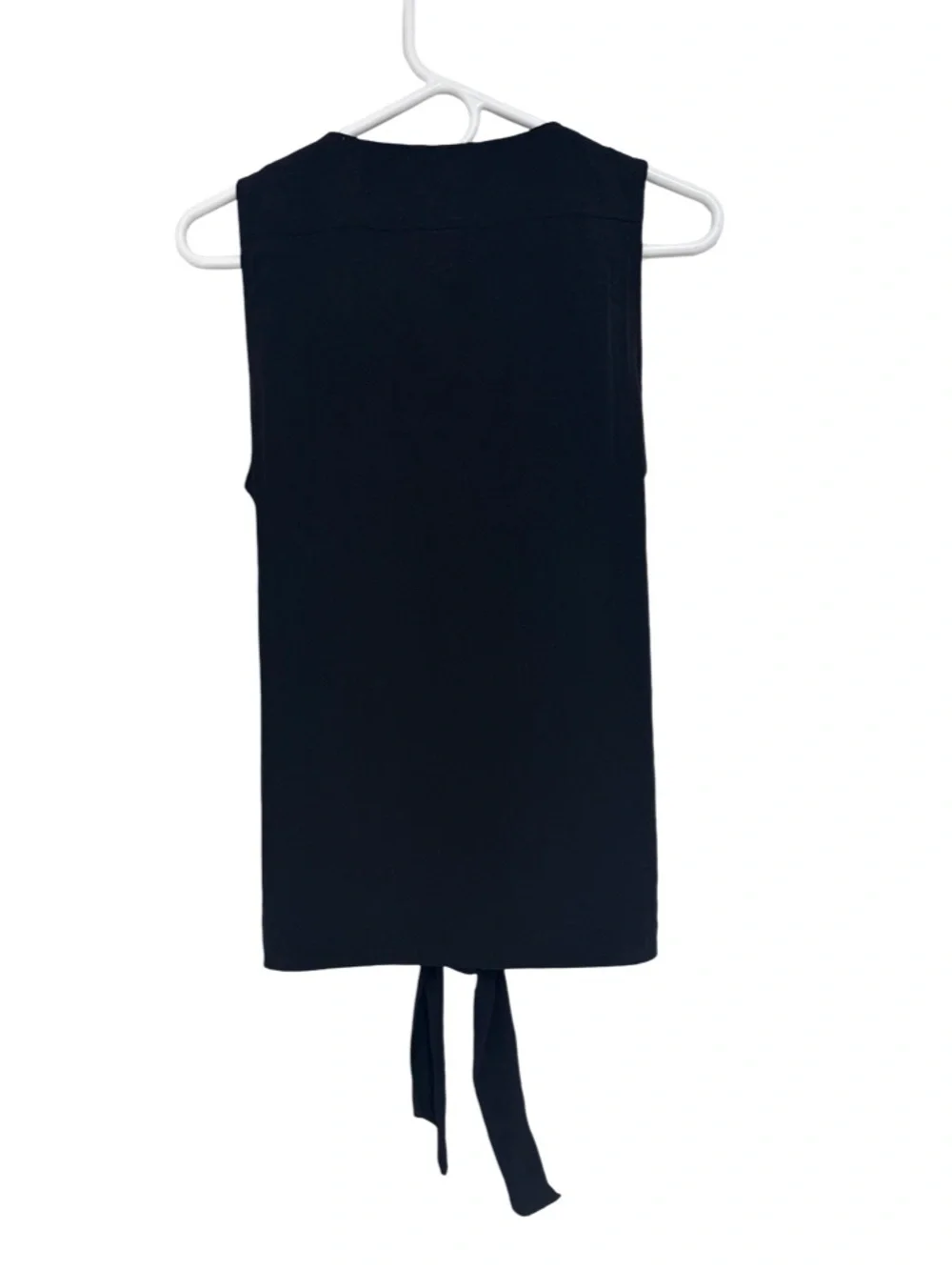 Gap Sleeveless V-Neck Tie-Front Top Blouse Women’s Medium Black New!